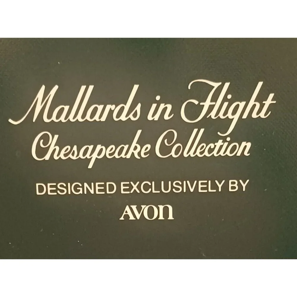 Vintage 1981 Avon Mallards in Flight Chesapeake Collection Metal Tray Ducks 12